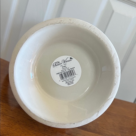 The Pioneer Woman Flea Market White Decorated Floral 2-Quart Pitcher - Picture 9 of 11